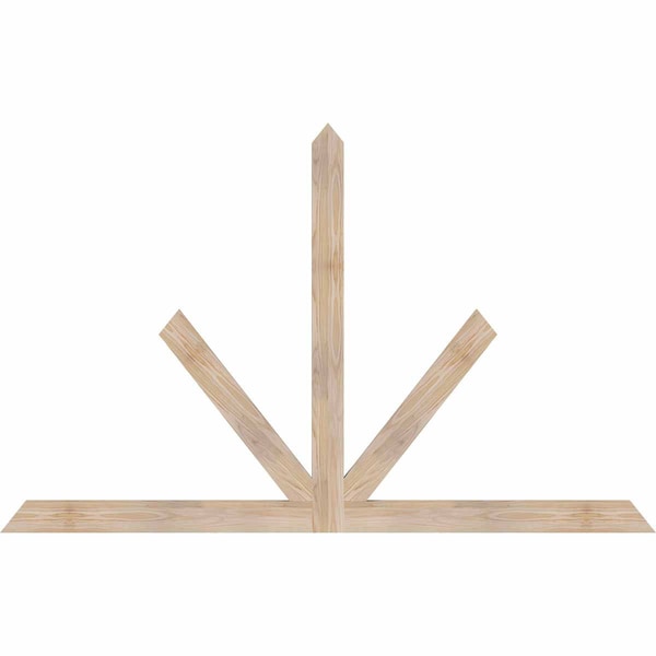 Ekena Millwork Saratoga Smooth Timber Gable Bracket, Douglas Fir, 72"W x 45"H x 1 1/2"D x 3 1/2"F, 15/12 Pitch GBW072X45X0204SAR00SDF - main